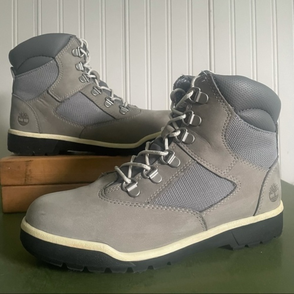 Timberland Waterproof Gore-Tex  Field Boots in Gray & White